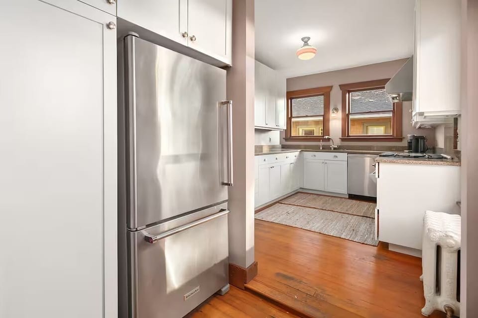 Spacious KitchenAid fridge with room for the whole family’s groceries.