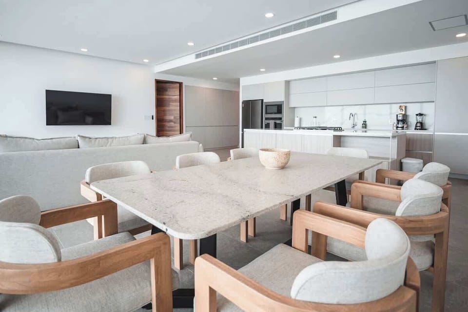 Open living and dining