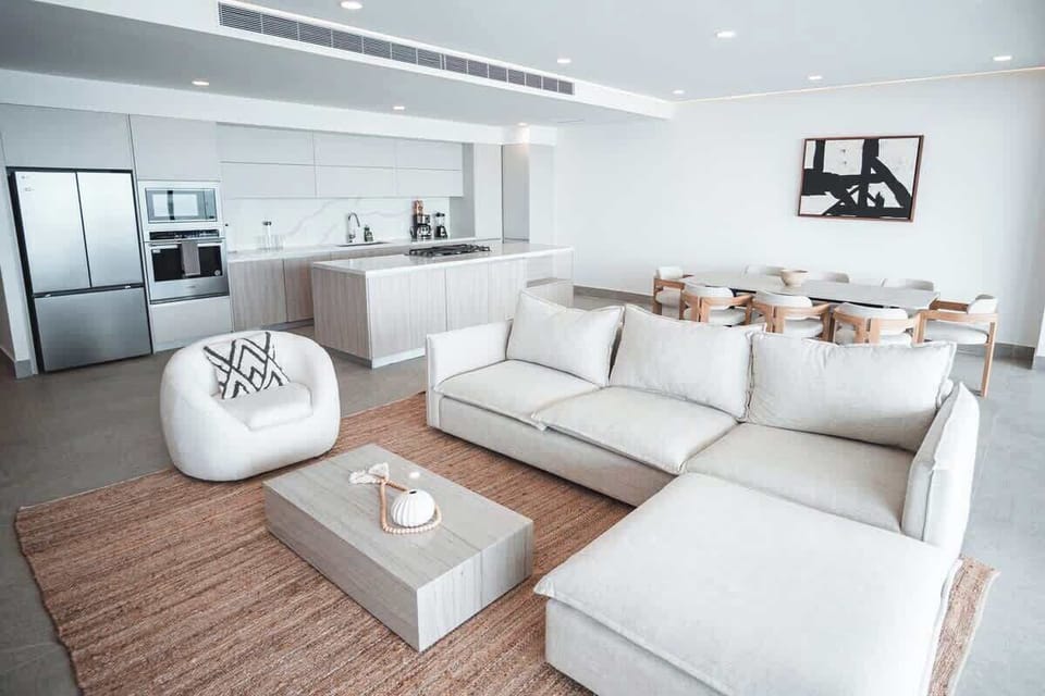 Open living and dining