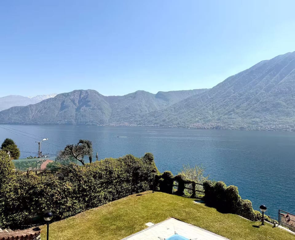 THe 180 degree panoramic lake view as viewed from the private balcony.
