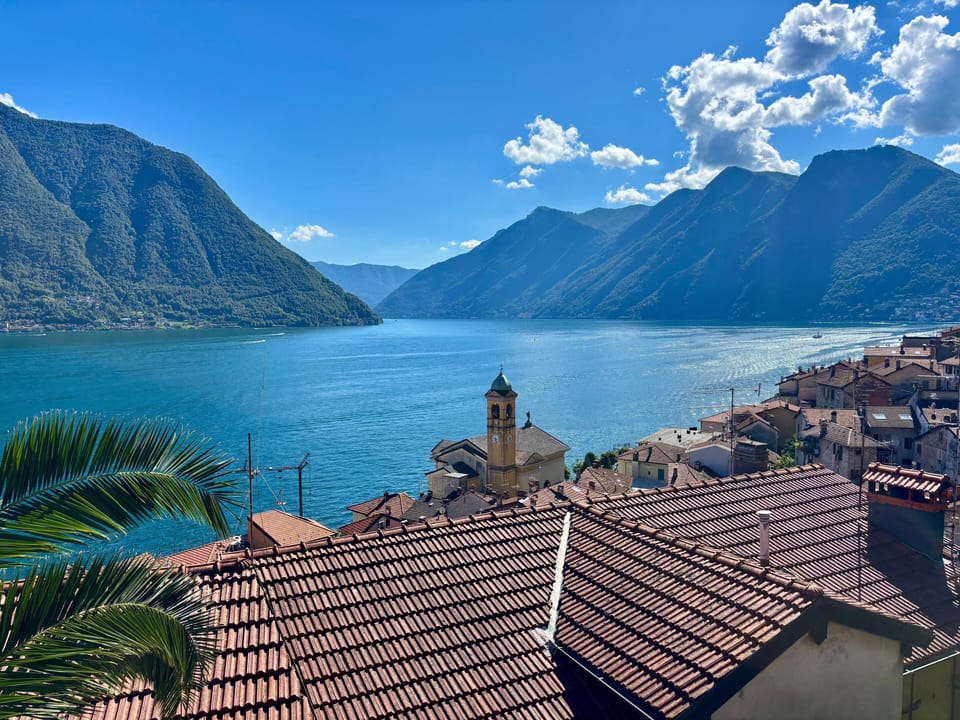 The panoramic lake view from your private balcony.