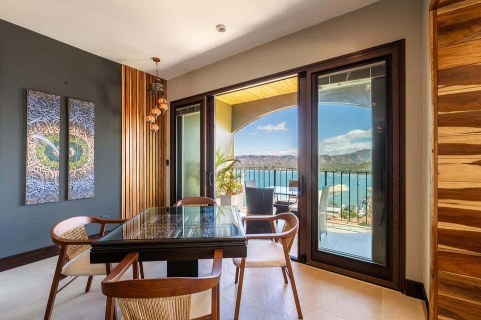 Dining area, ocean views