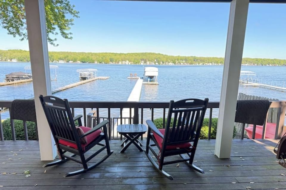 View of the lake from our lower deck