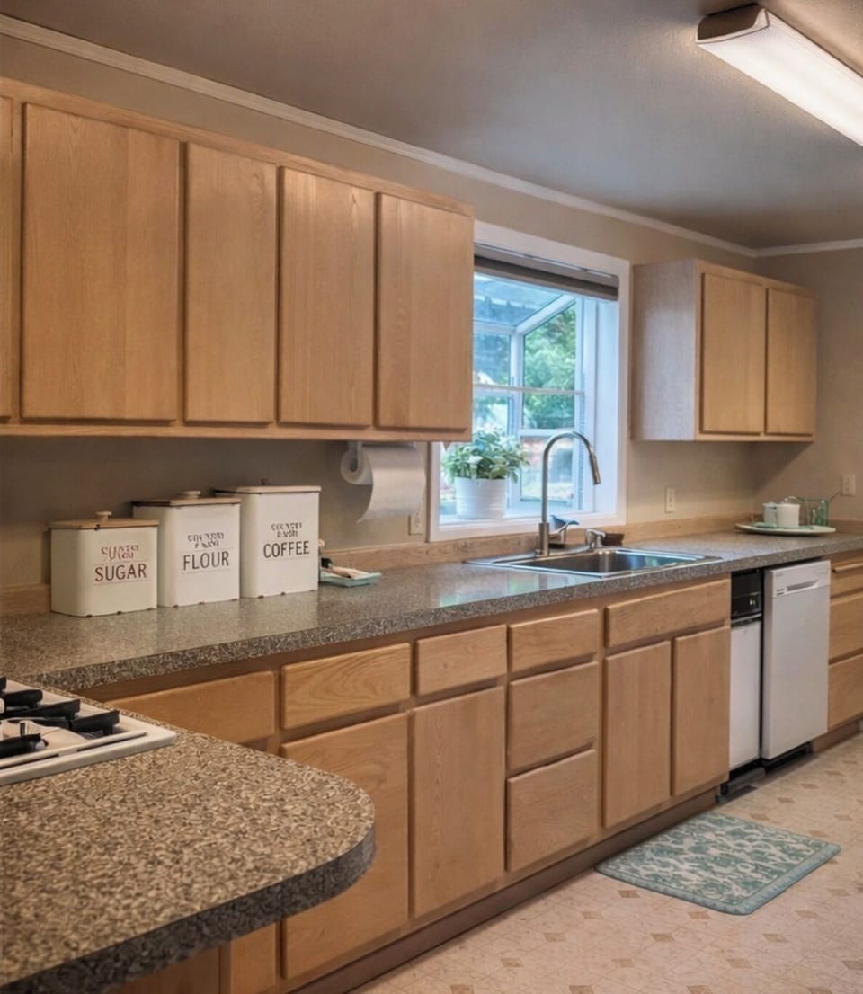 Large Open Kitchen stocked with everything you need