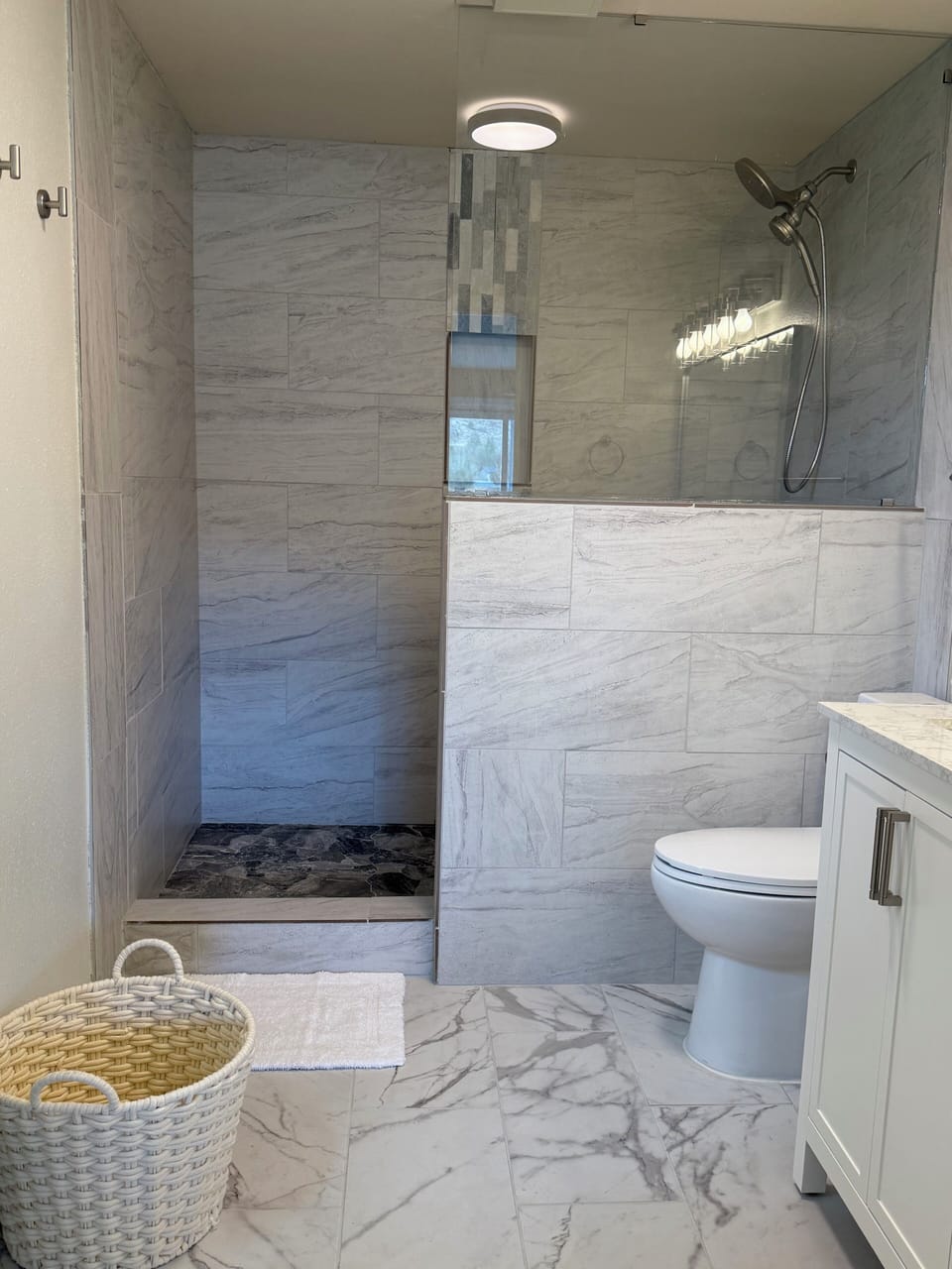 Master Bathroom- step inside the custom walk in shower
