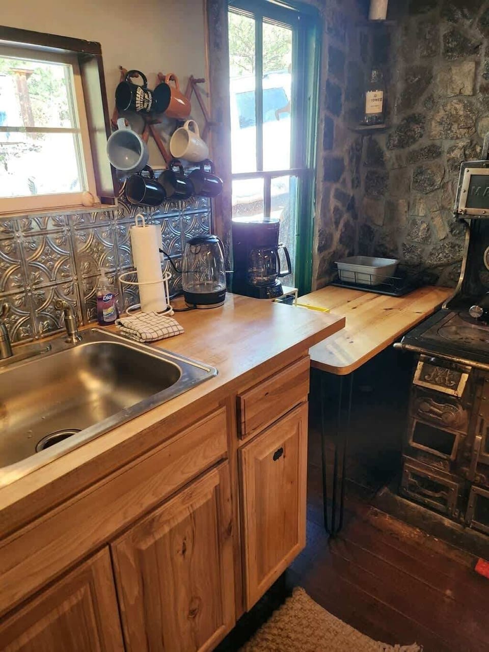 Coffee area corner table for your convenience.