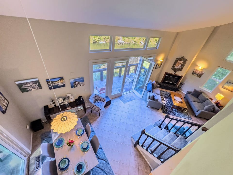 Peak thru the windows for a downstairs view