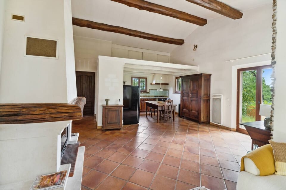 large living room and open kitchen
