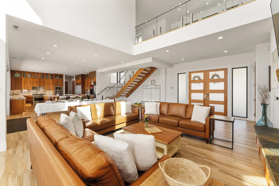 Living Room and Open Concept Great Room
