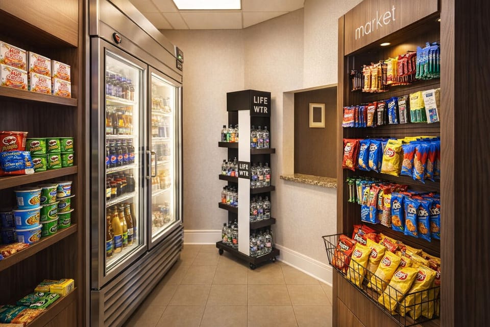 Mini market on the premises, did we mention that there's no need for leaving the property?