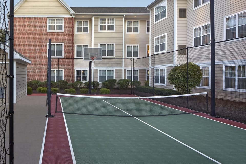 Spacious tennis court