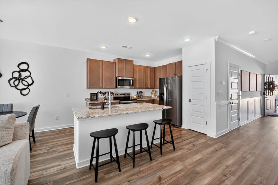 Indoors, Floor, Kitchen, Flooring, Kitchen Island