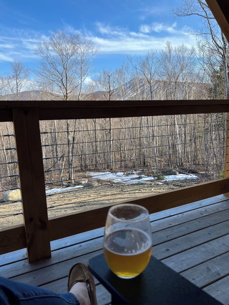 Winter view from our deck with your favorite beverage.  