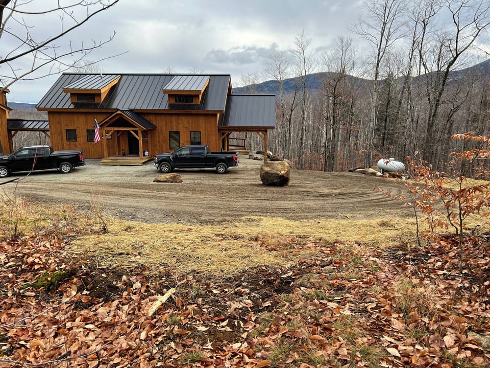 Photo taken from the snowmobile access trail.  