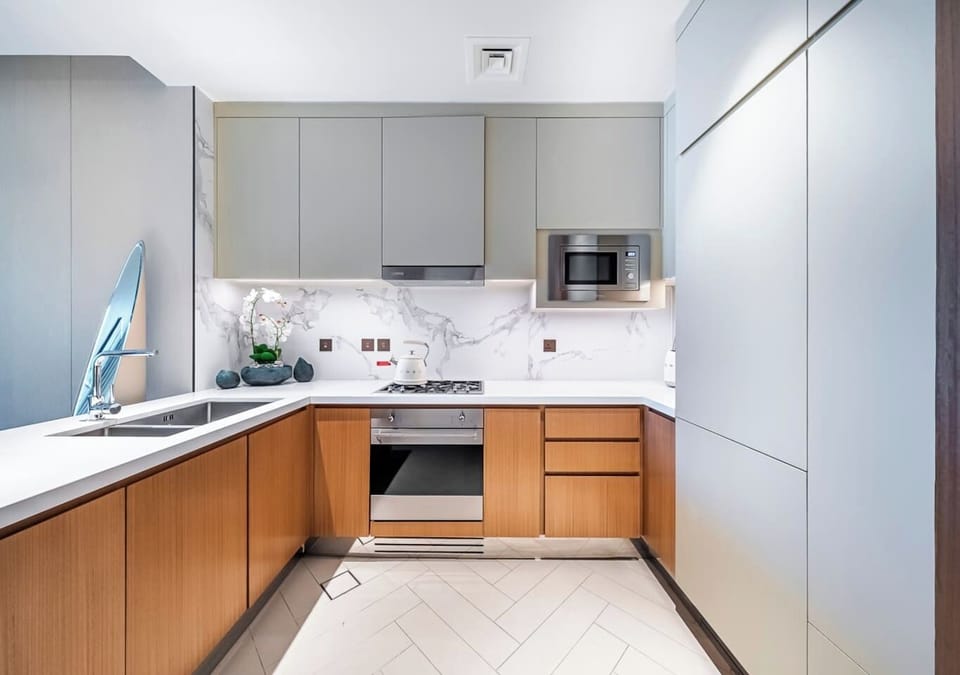 Fully equipped gourmet kitchen for all your cooking needs.