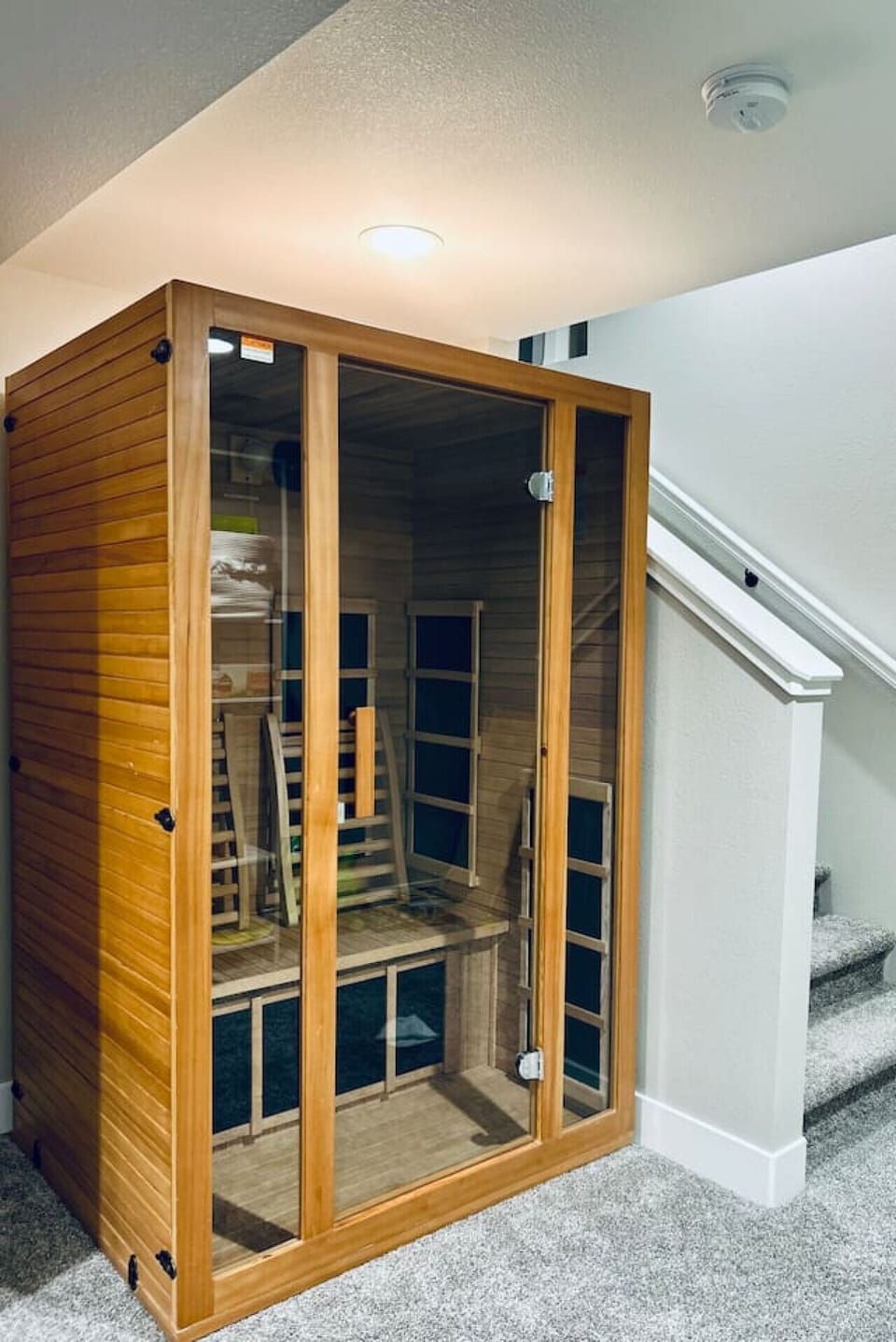 Unwind in your own private sauna for two—just steps from the game room.