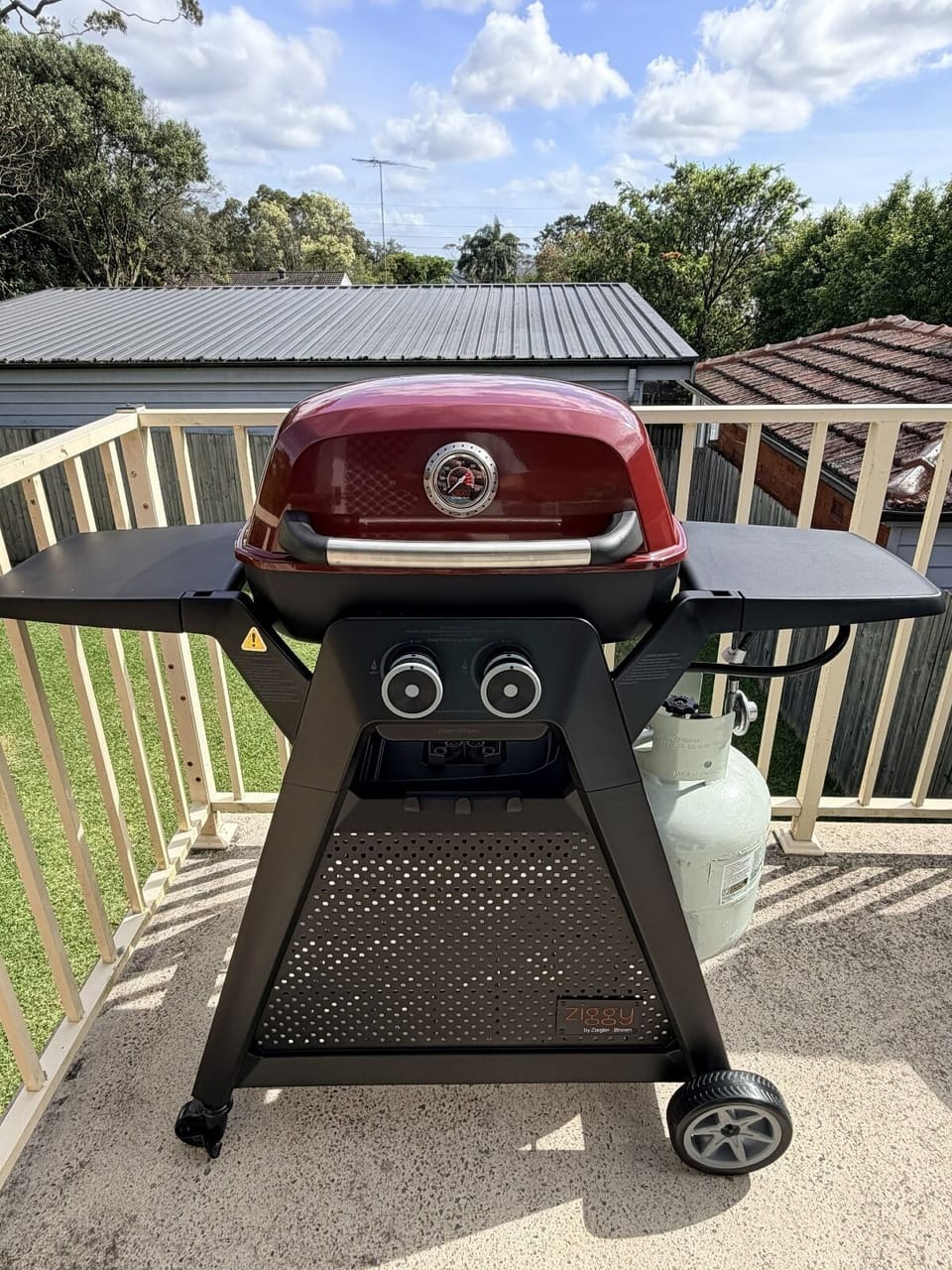 Deck with a BBQ