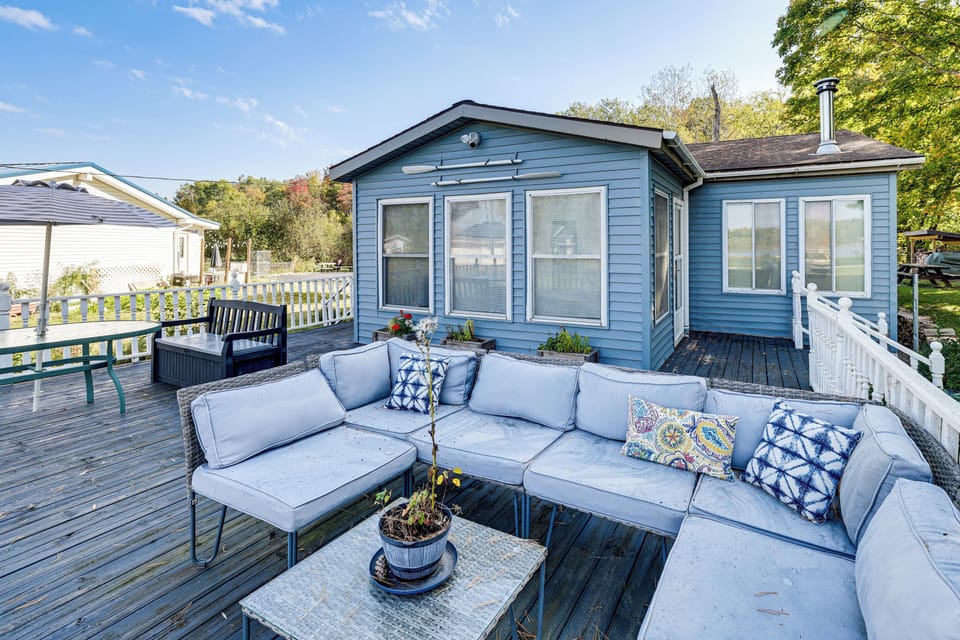 Reed City Vacation Rental | 3BR | 1.5BA | 4 Steps to Enter | 1,200 Sq Ft