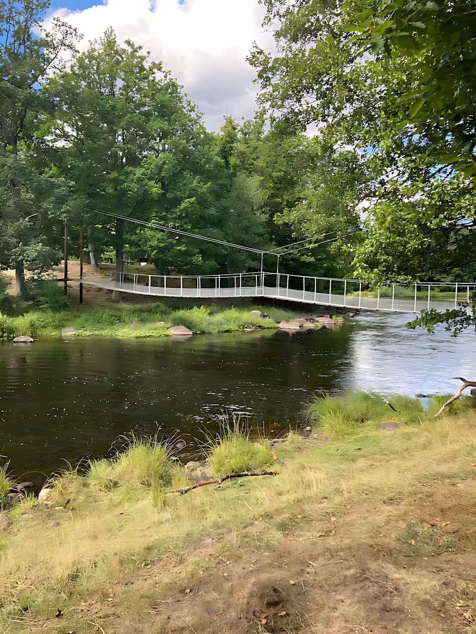 Bridge that allows access to other side of river approx. 200m from property.