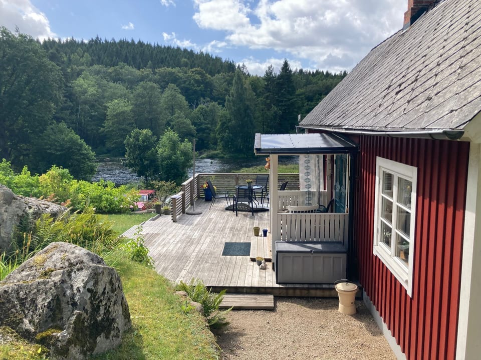 View of the deck attached to the house.