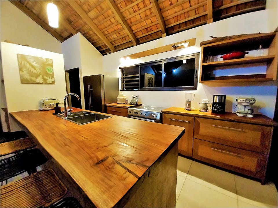 View of the fully equipped kitchen