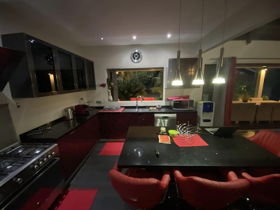 View of the fully equipped kitchen