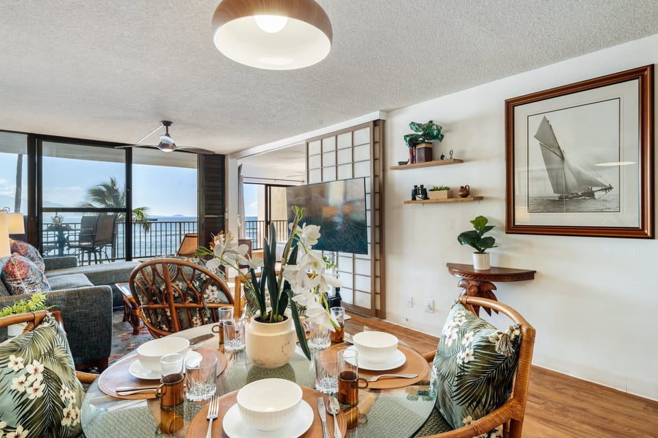 Dining Area with Ocean Views and Natural Light