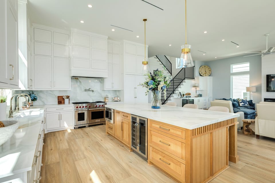 Chef's kitchen complete with stainless steel appliances and all the extras you need