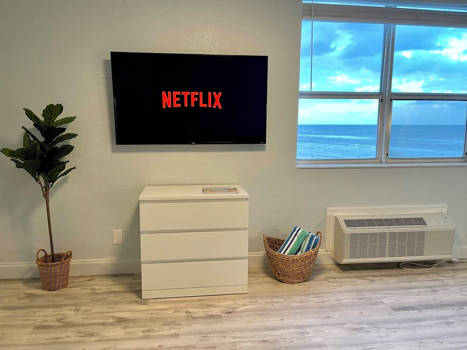 Enjoy your favorite shows on a sleek, high-quality TV setup.