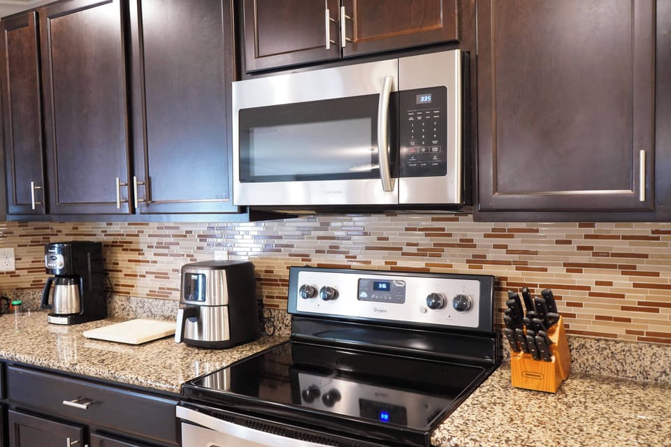 Top-of-the-line kitchen appliances and premium small appliances for a gourmet cooking experience.