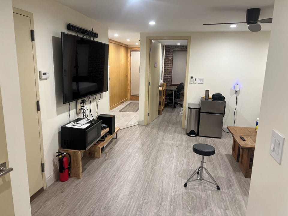 TV room and entrance hall