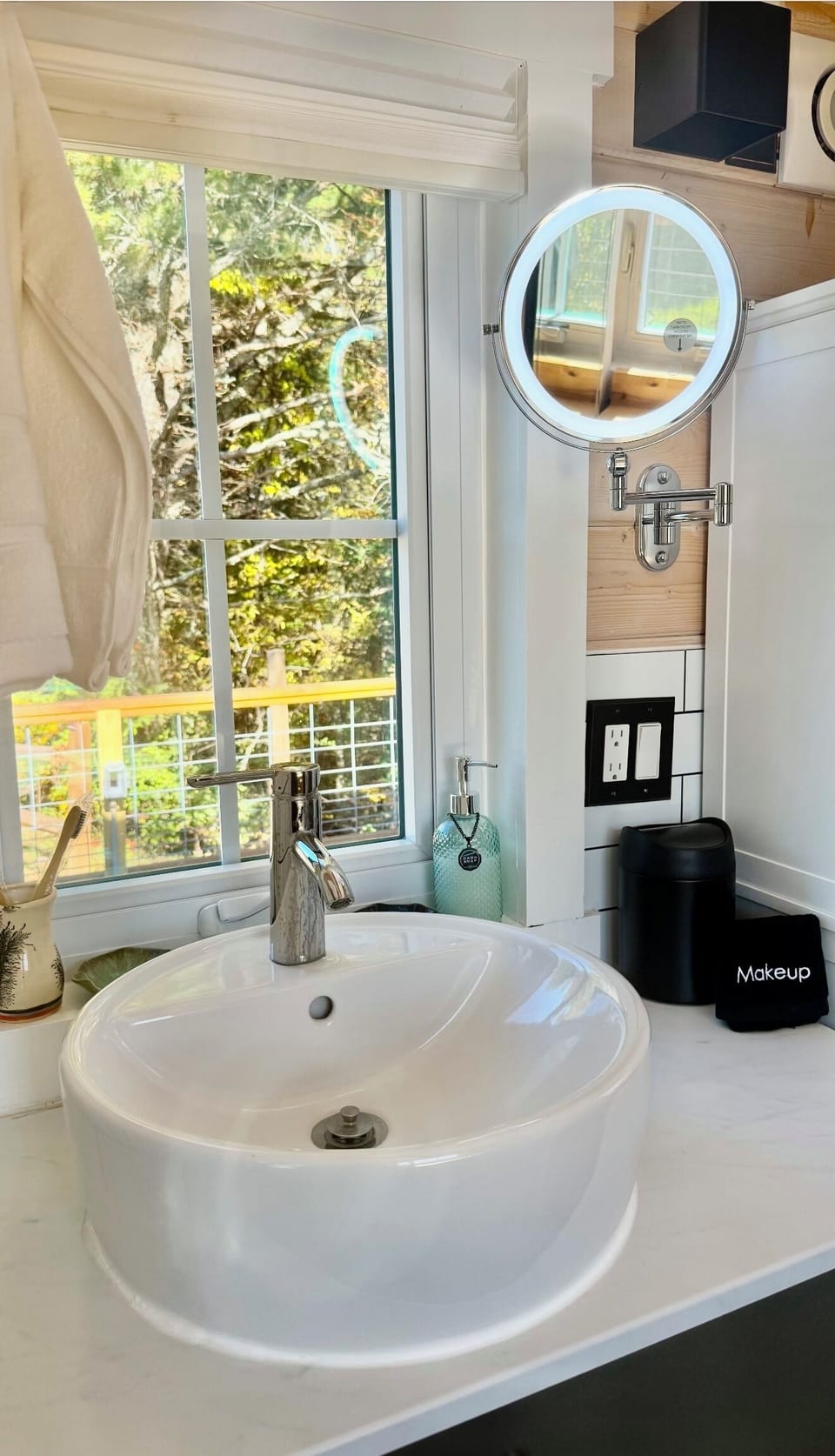 All the comforts of home stocked shampoo, conditioner, body wash too