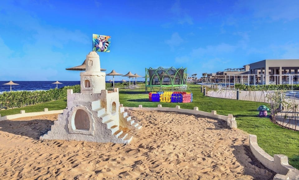 Let kids explore a beachside sandcastle playground all day.
