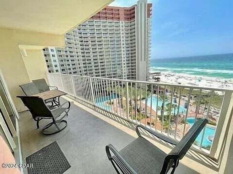 Balcony with ample seating and scenic views