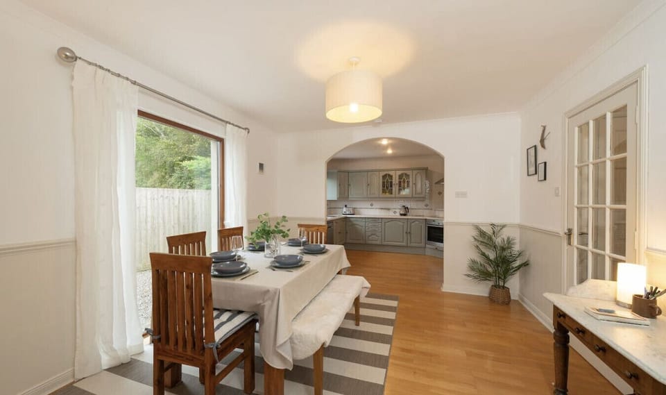 Dining room and kitchen with glorious natural light
