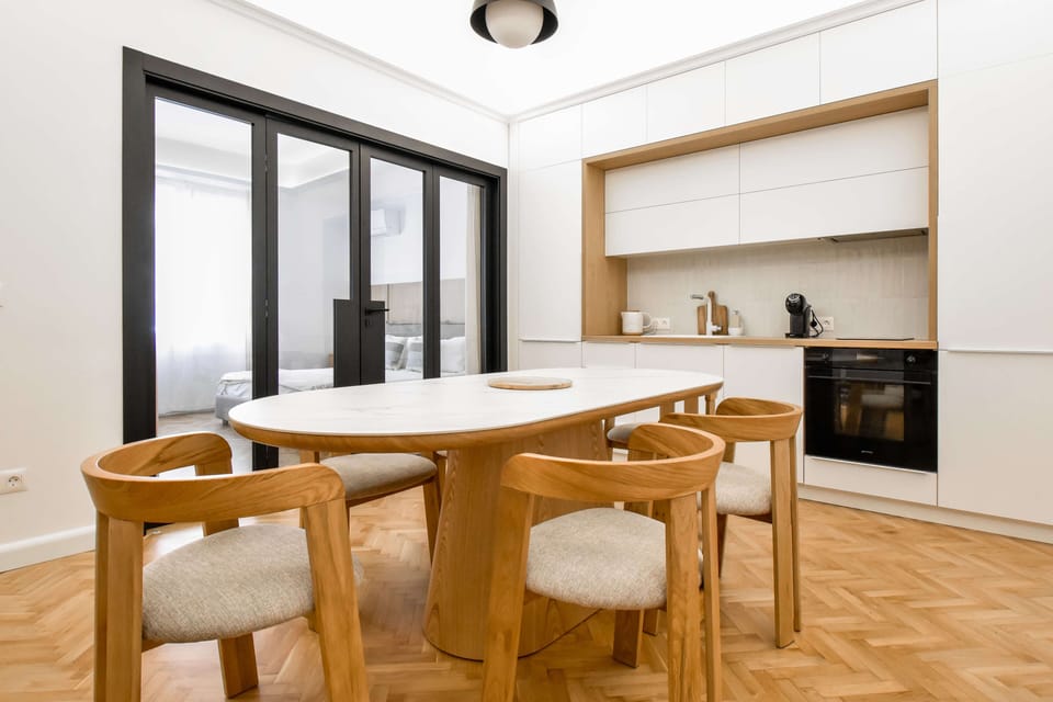 Bright dining space to gather, connect, and enjoy