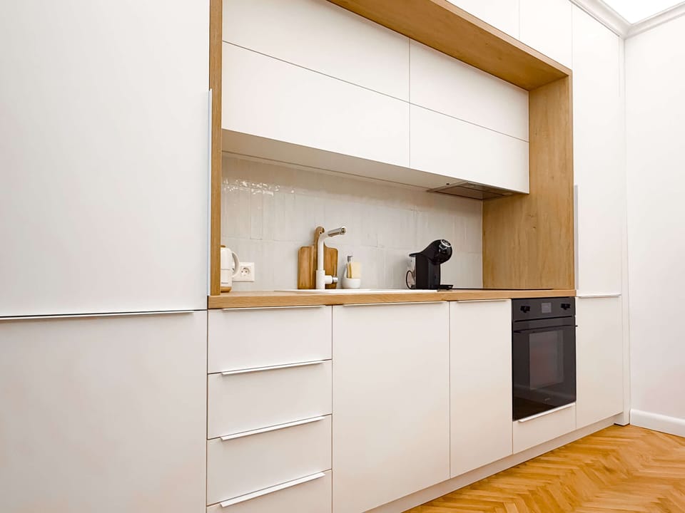 Functional kitchenette for cooking or coffee rituals