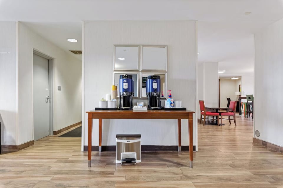 Sip fresh coffee anytime from the convenient self-serve station.