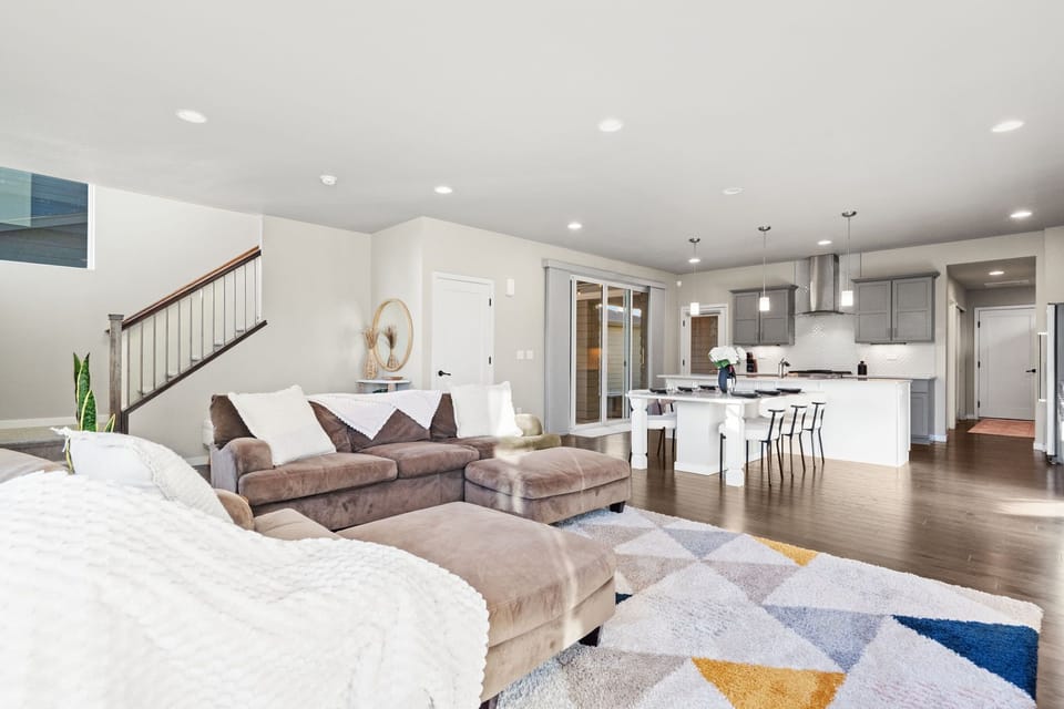 Open Concept | Living Room, Dining, and Kitchen