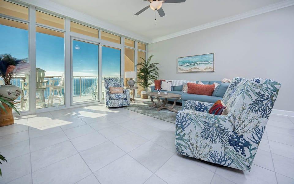 Phoenix Gulf Towers 2707, Tower Two, Orange Beach, Alabama, beach front, 3 bedroom condominium on the top 27th floor