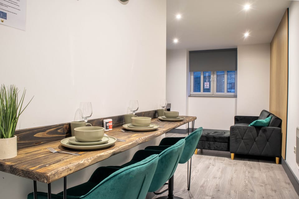 Dining area and living area