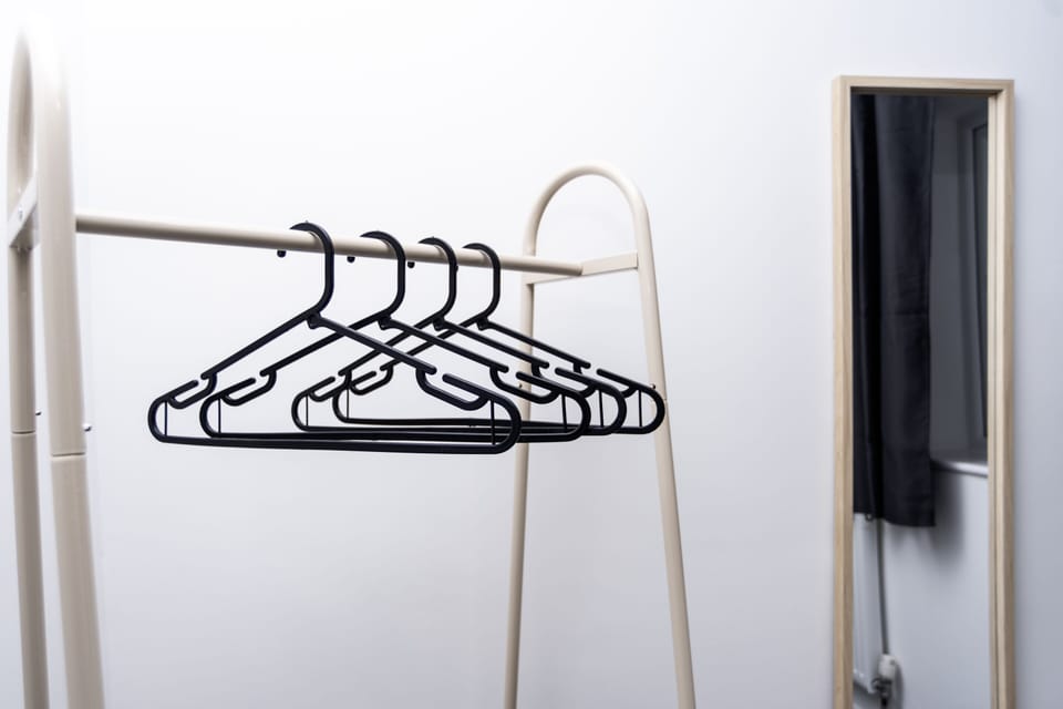 Clothes rail ideal for contractors needing space for workwear