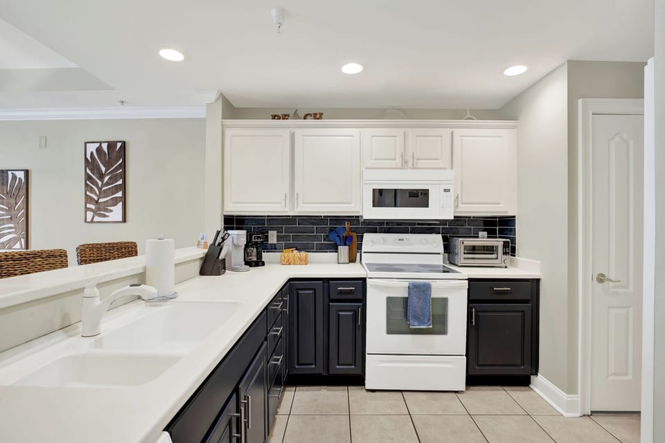 Bright and open kitchen.