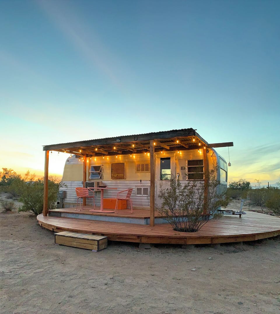 The Groovy Glamper! A vintage aluminum caravan from the 70s.