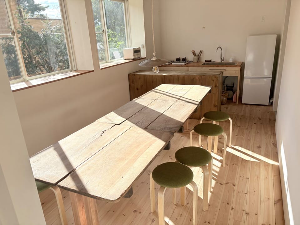 Dining kitchen with morning sun streaming in