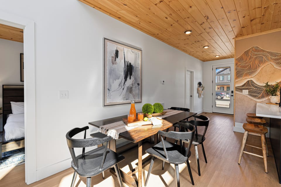 Indoor dining area.