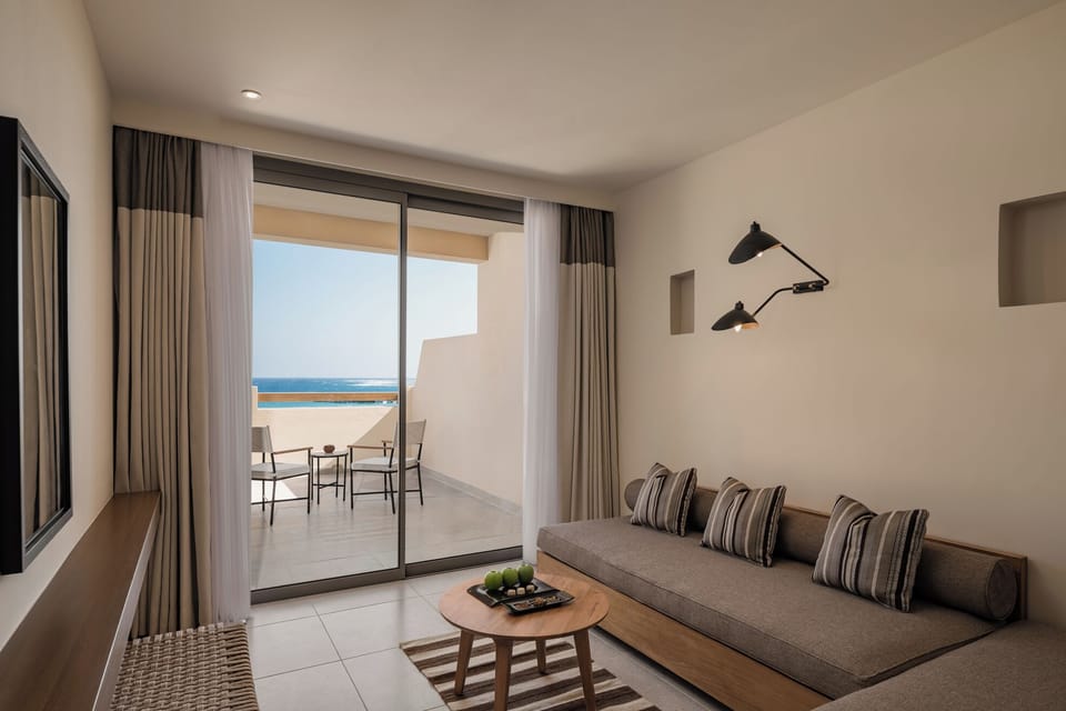 Lounge on the sofa as sea breezes fill the room.