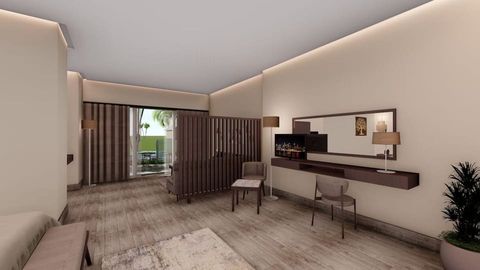 Step toward the terrace and enjoy an open, airy layout.