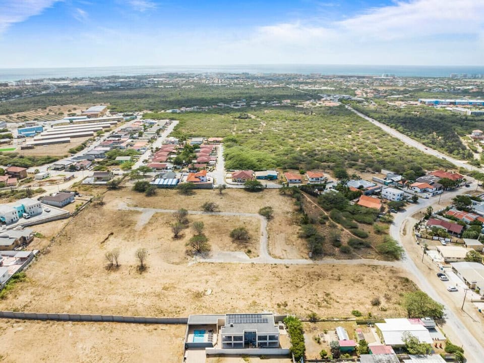 Scenic aerial surroundings close to beaches