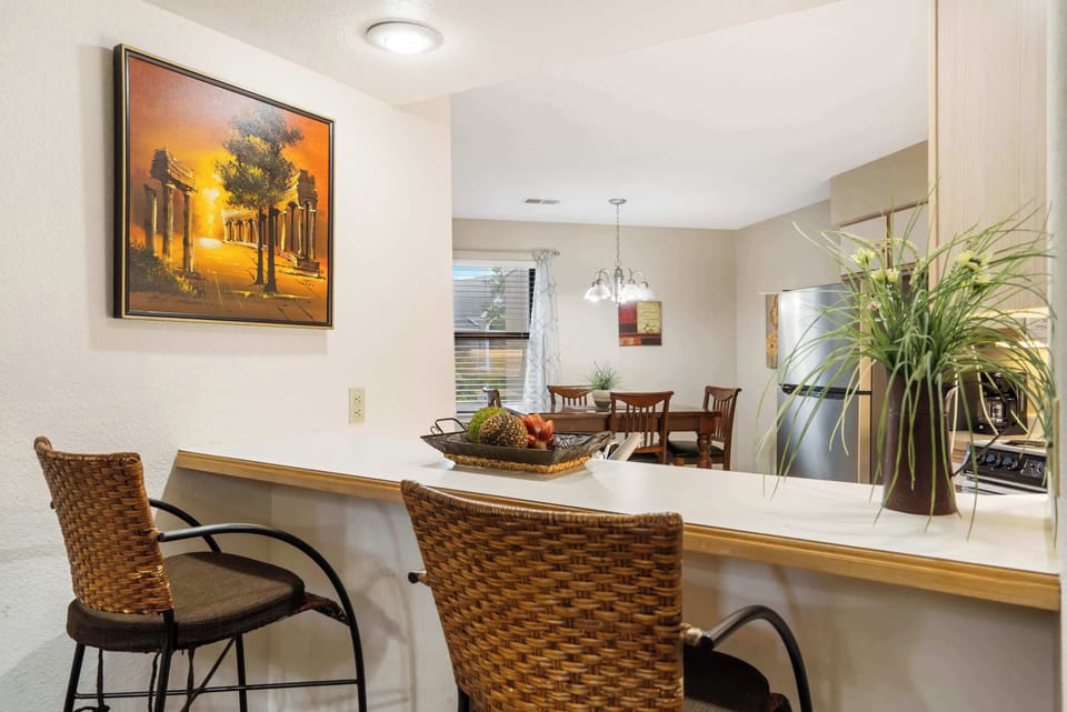 Kitchen bar seating—perfect for casual dining and chats